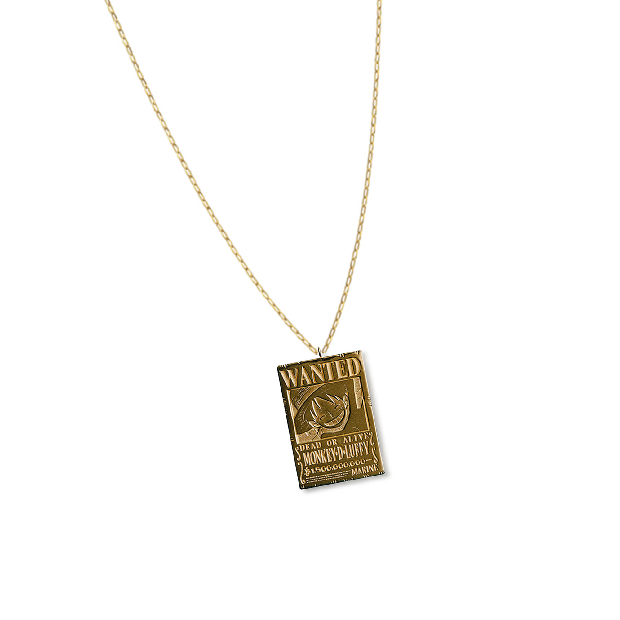 【The M Jewelers × ONE PIECE】Wanted Letter Plate Necklace